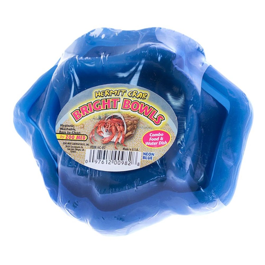 Reptile Zoo Med | Zoo Med - Hermit Crab Water/Food Bowl Blue (2Pk